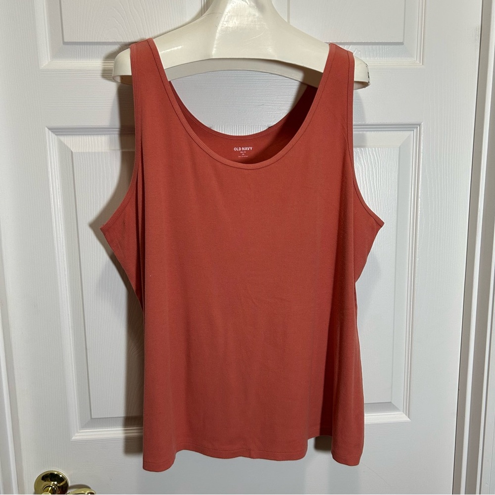 Old Navy Orange Slim Fit Tank Top